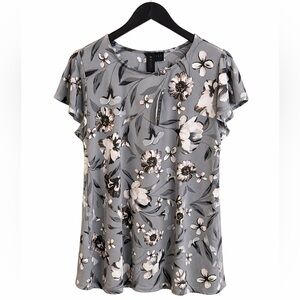 Premise Gray Floral Women's Blouse